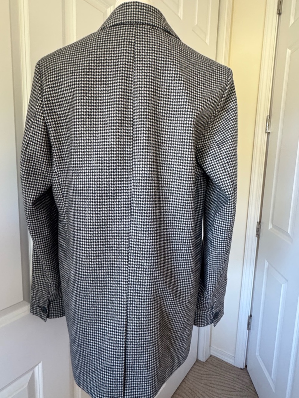 NWT All Saints Checked Double-Breasted Blazer Jacket Size 8 - Picture 11 of 13